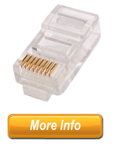 For Micro Connectors, Inc. 100 Pack CAT6 RJ45 Modular Connector Plugs with Load Bar C20088L6100